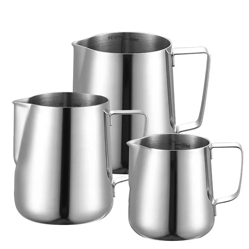 Tasse Lahua en acier inoxydable 316, 350/600/1000 ml, pichet à lait, tasse à café latte, pichet à mousser le lait, mug