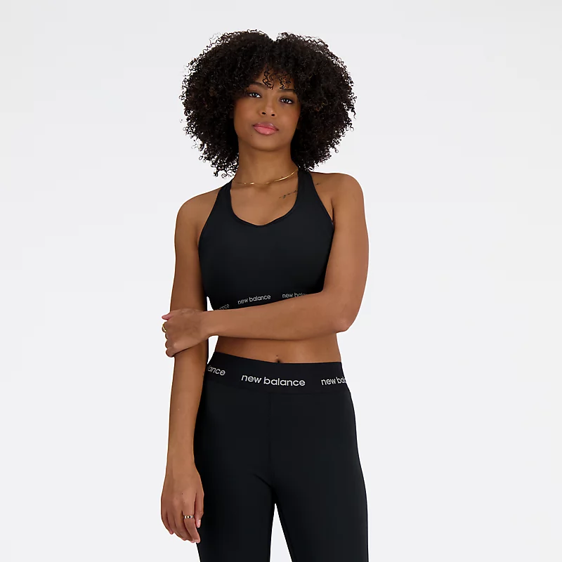 Biustonosz sportowy NB Slank Medium Support for kobiet – CZARNY