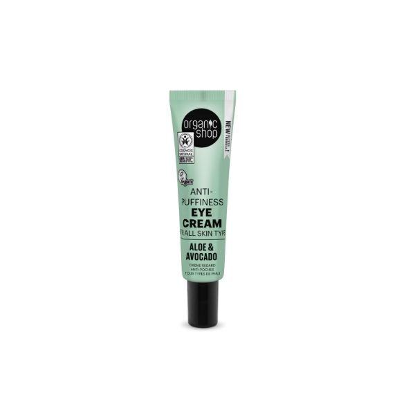 Crema contorno occhi anti-gonfiore Organic Shop, adatta a tutti i tipi di pelle, 30 ml