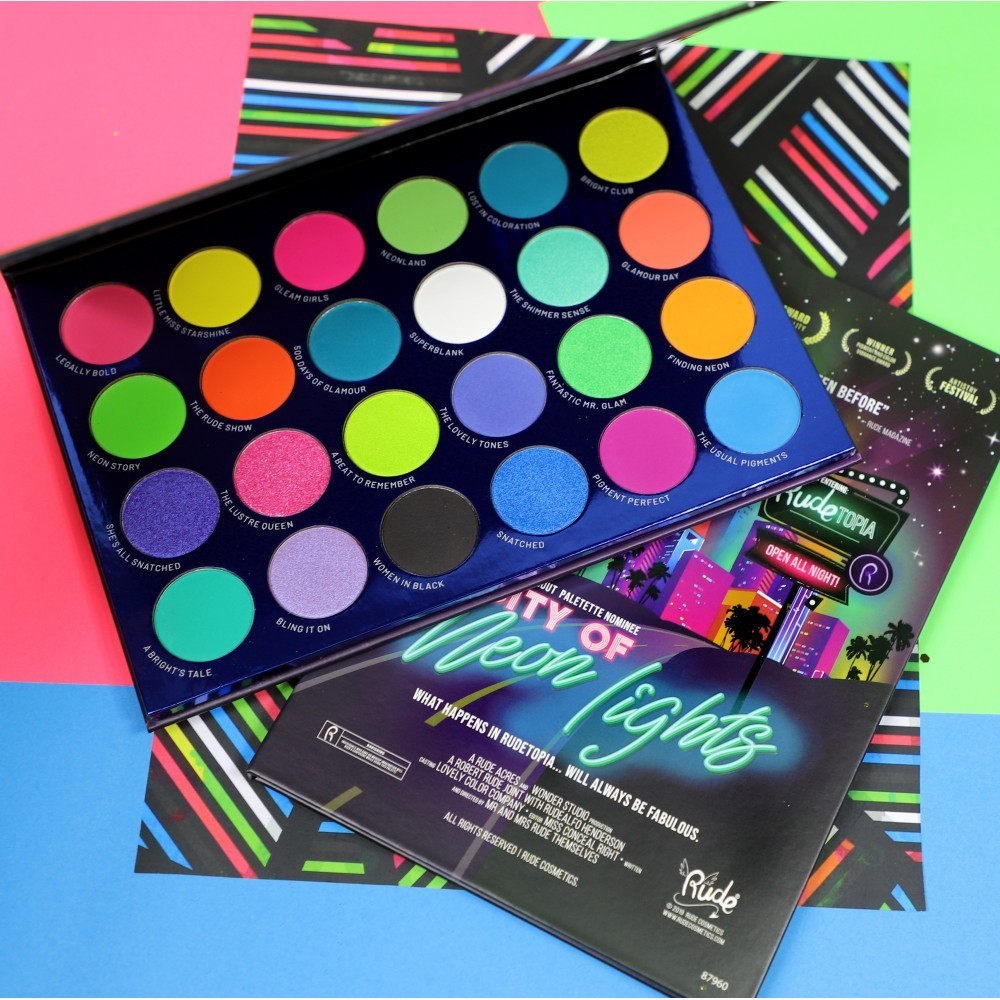 Rude Cosmetics City of Neon Lights 24 Vibrant Pigment & Eyeshadow