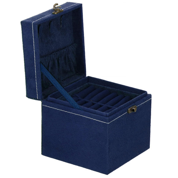 Szkatułka na biżuterię 12x12x12 cm organizer z przegródkami