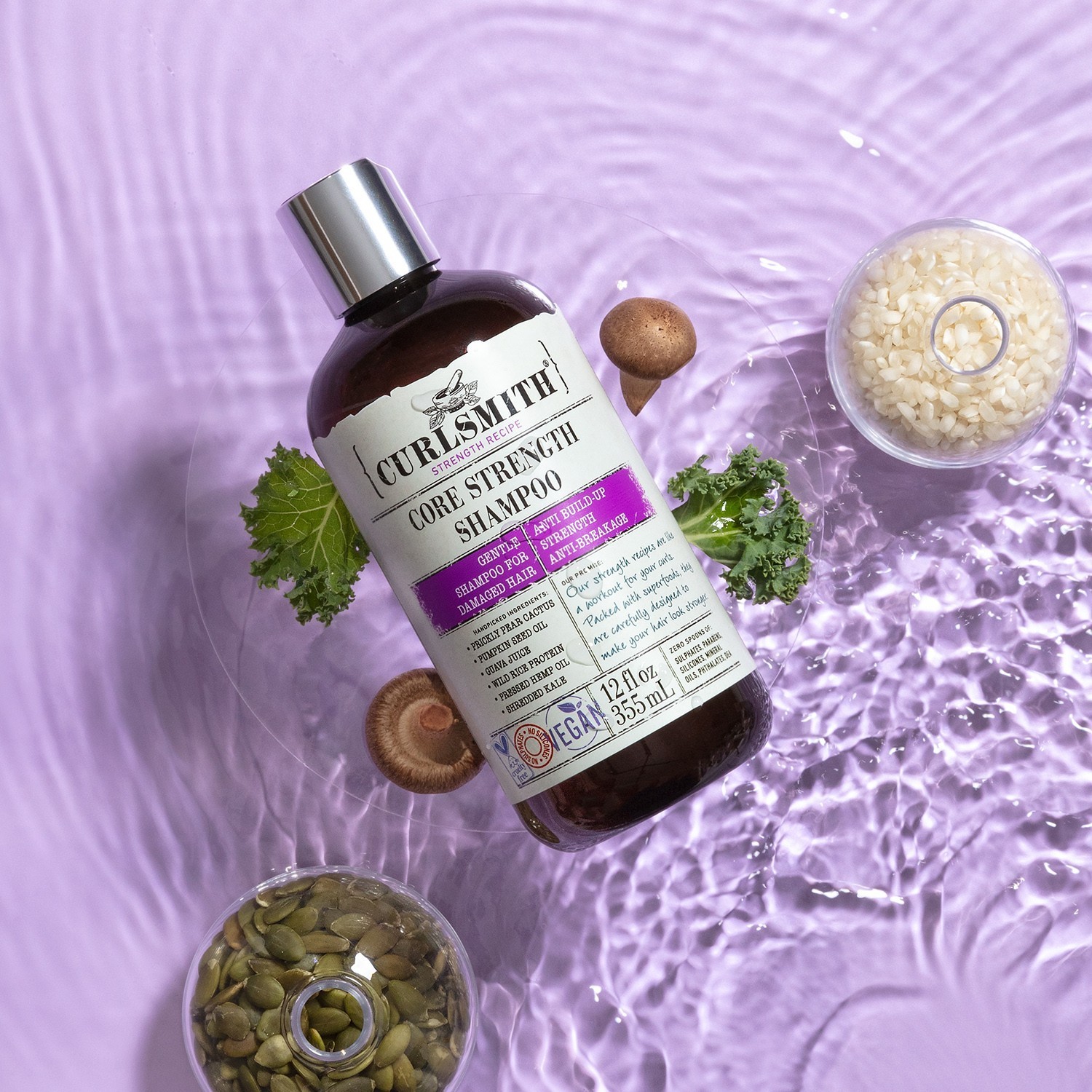 „Curlsmith Haarshampoo Core Strength“ šampūnas plaukams – 355 ml