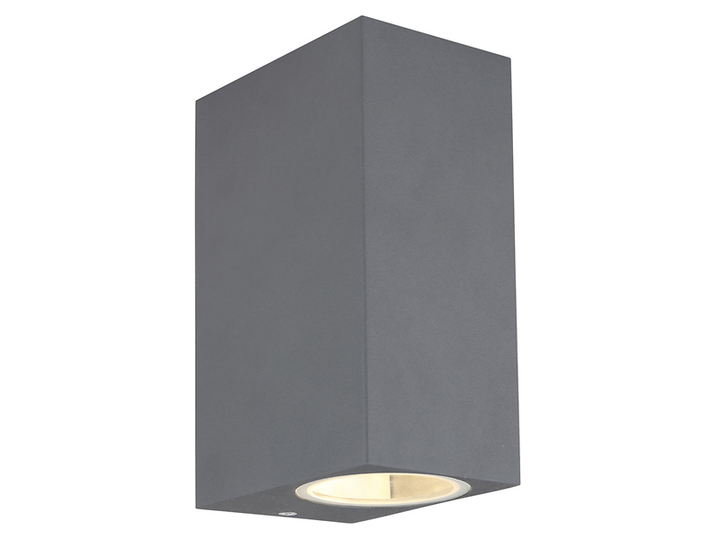 Kinkiet zewnętrzny Veronika 15 cm 2-punktowy aluminiowy szary