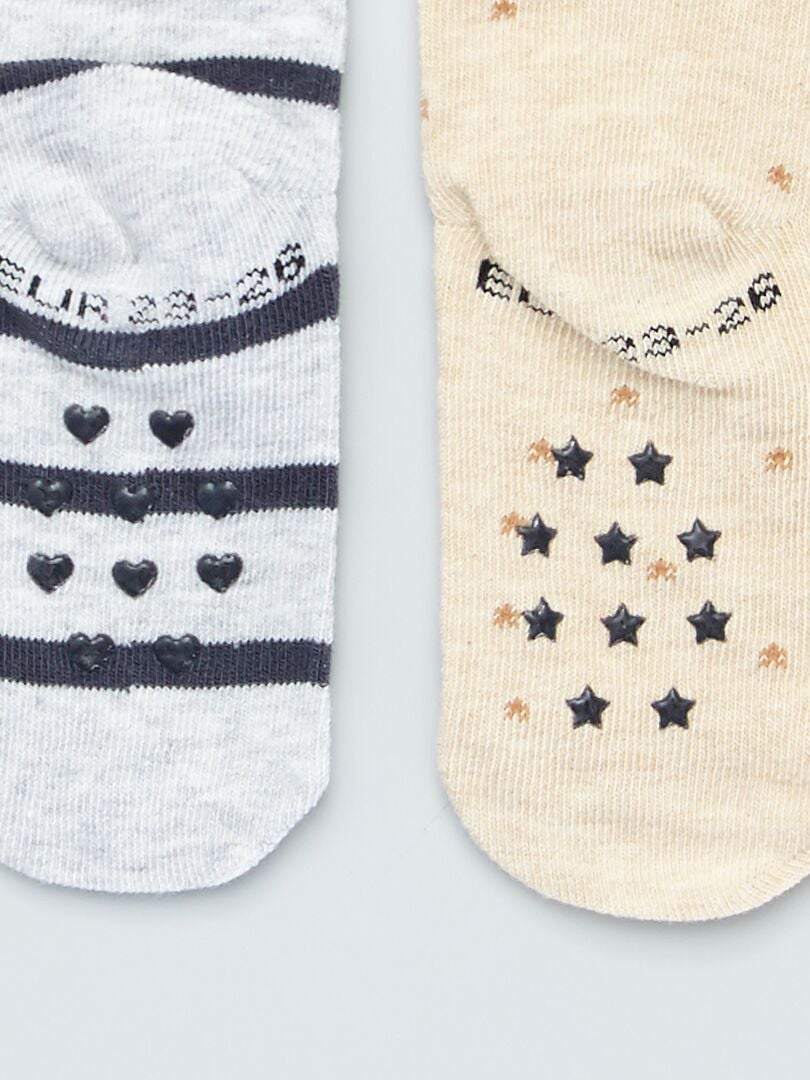 Juego de 2 pares de calcetines antideslizantes - gato