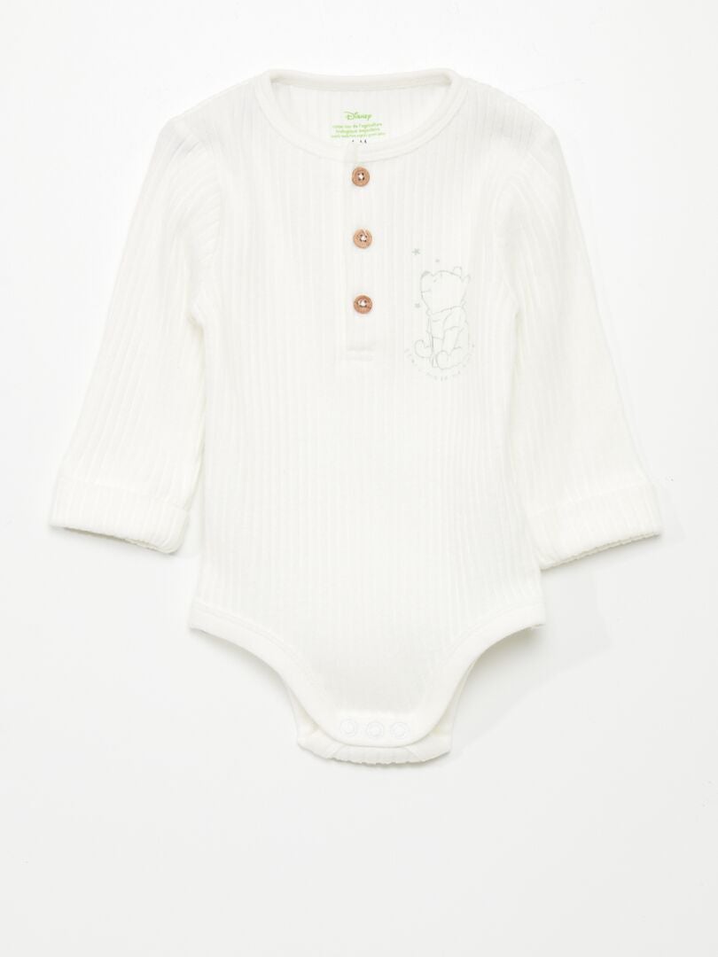 Disney Winnie de Pooh 3-delige set: romper, broek en muts - blauw