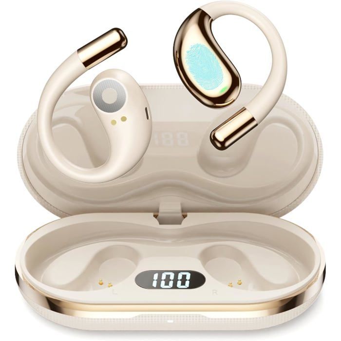 Fone de ouvido com tradutor instantâneo - STAMPILLE - Bluetooth 6.0 - 156 idiomas - 6 modos de tradução - Design aberto