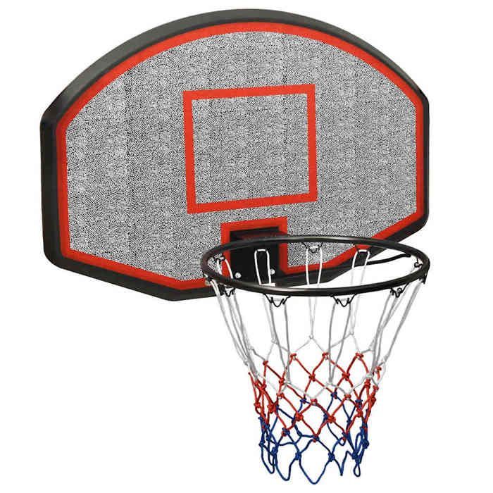 Tabellone da basket vidaXL nero 90x60x2 cm in polietilene, canestro da basket, tabellone 93666