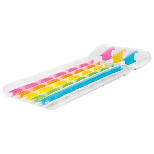 Intex Rainbow oppustelig madras med ryglæn 84x203 cm