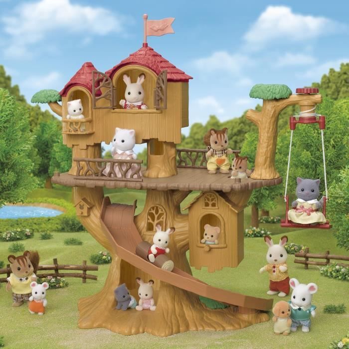 SYLVANIAN FAMILIES - Casa sull'albero - Vacanze - Altalena e scivolo per bambini