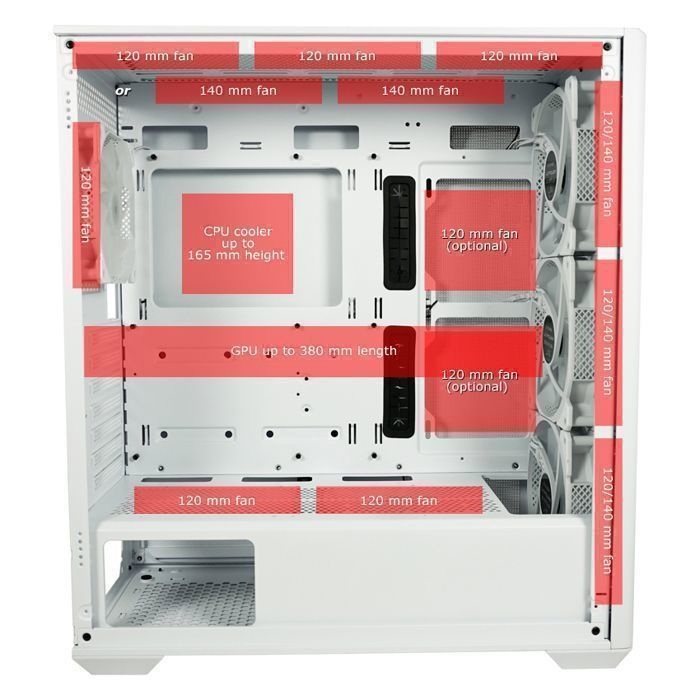 Boîtier PC Gamer - LC-Power Gaming 811W Meshwork_XL Light - Compatible ATX  - RGB
