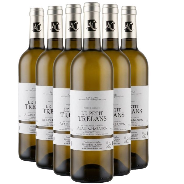Domaine Alain Chabanon  Le Petit Trélans 2024 - Pays d'Oc - Vin Blanc du Languedoc - Roussillon (6x75cl) BIO