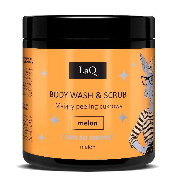 LaQ tělový sprchový a peelingový peeling - meloun 200g