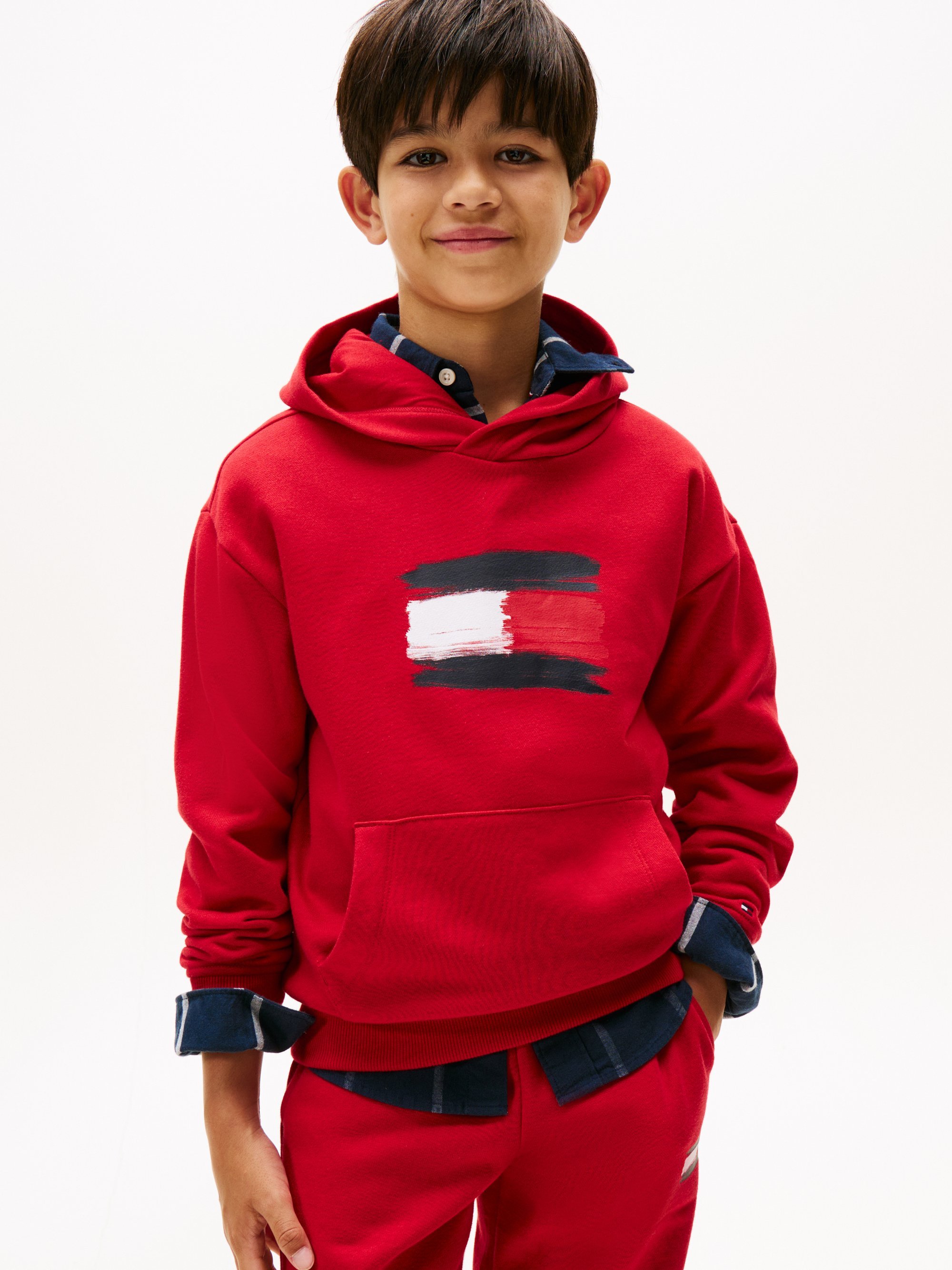 Sweat-shirt Tommy Hilfiger FLAG - rouge moyen