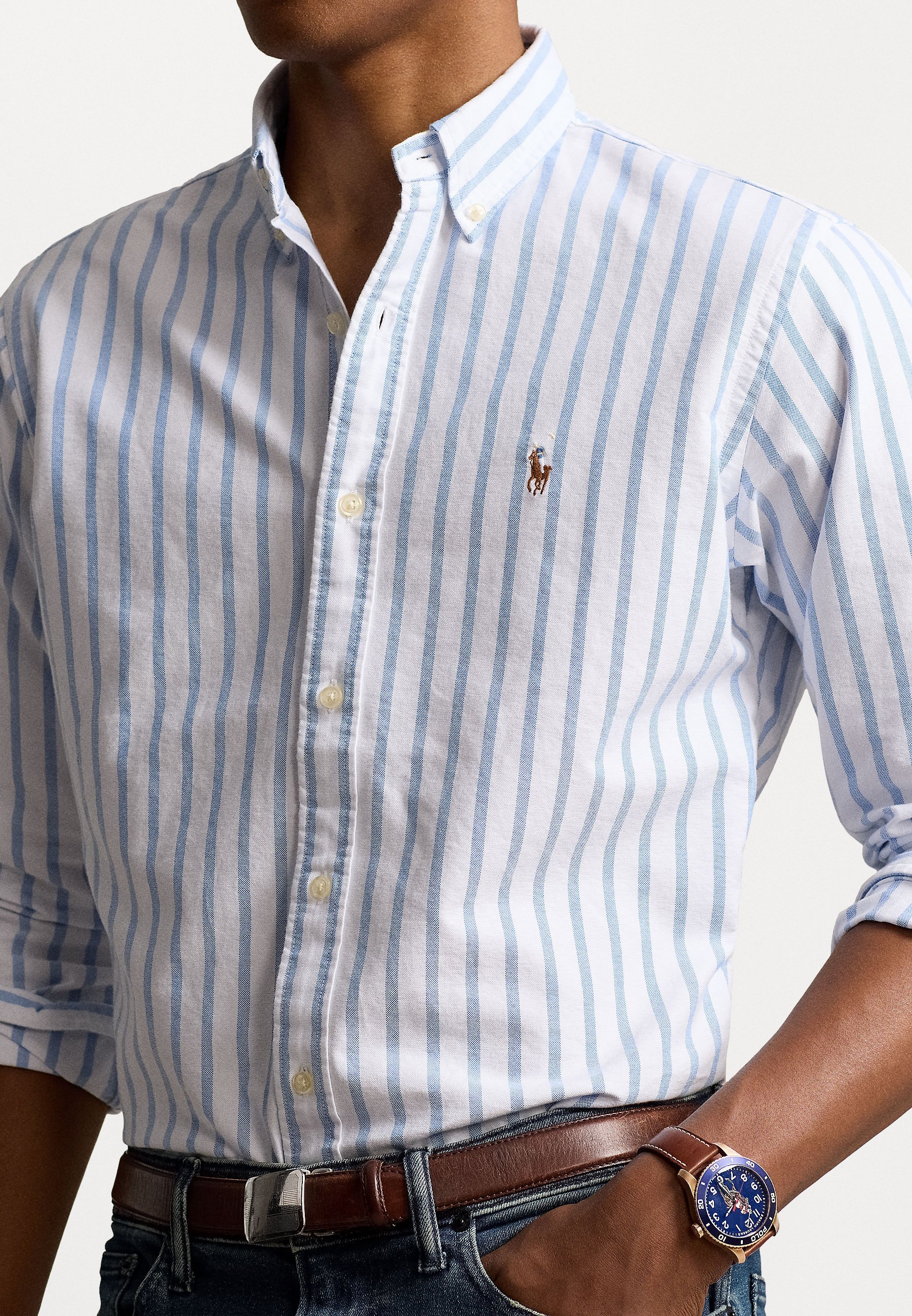 Polo Ralph Lauren gestreept Oxford-shirt - Shirt - wit/blauw
