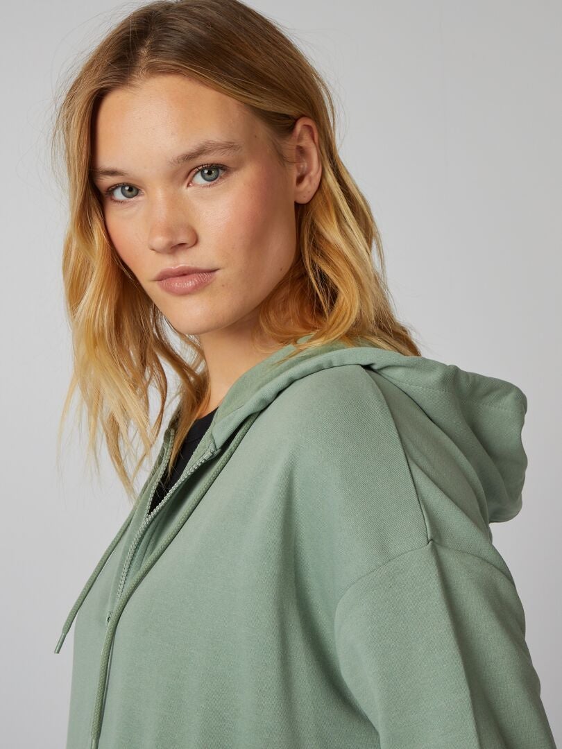 Sudadera con cremallera - VERDE