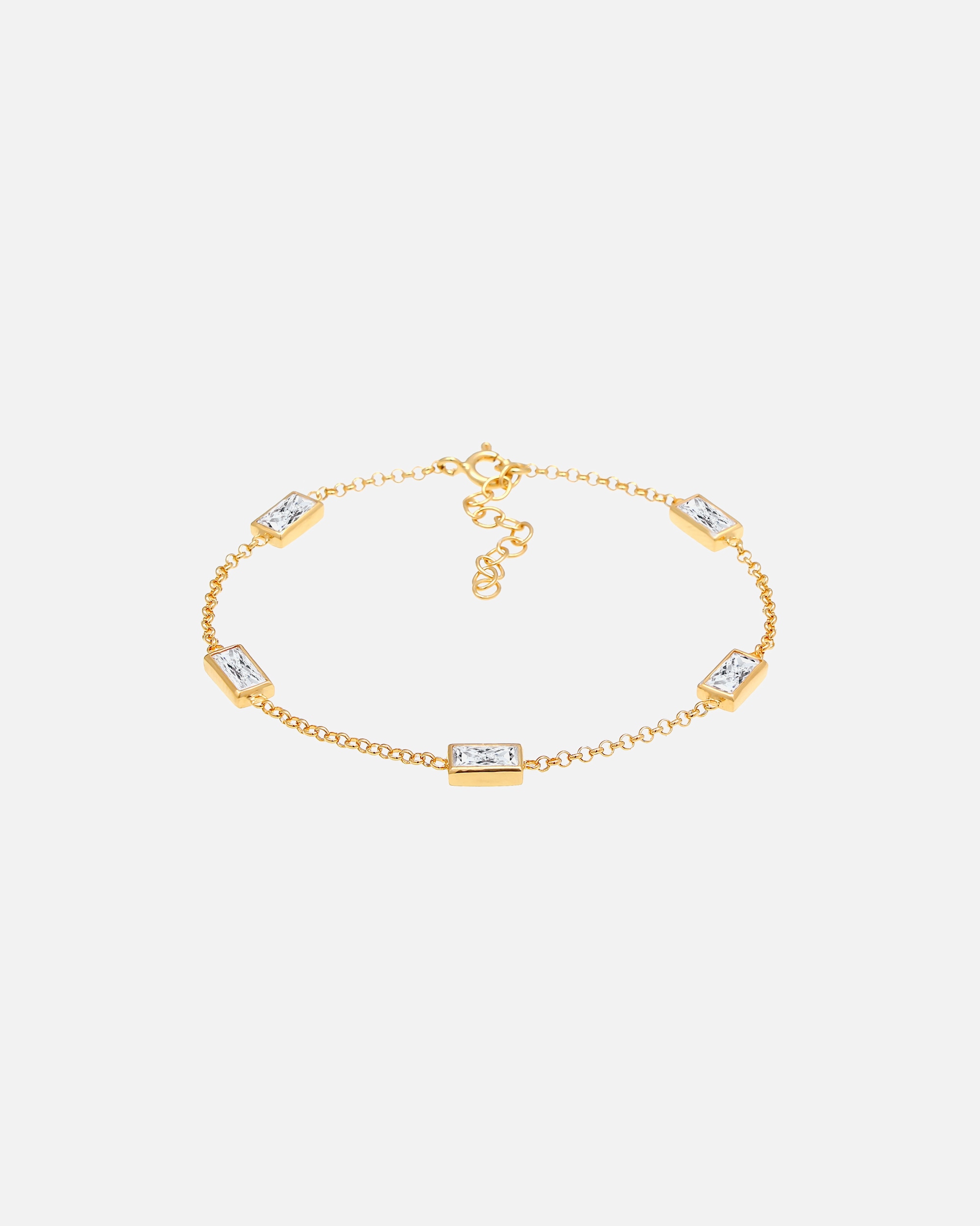 Elli Classique Filigrane Ajustable avec Cristaux de Zircone Bracelet Femme - (925/1000) Argent