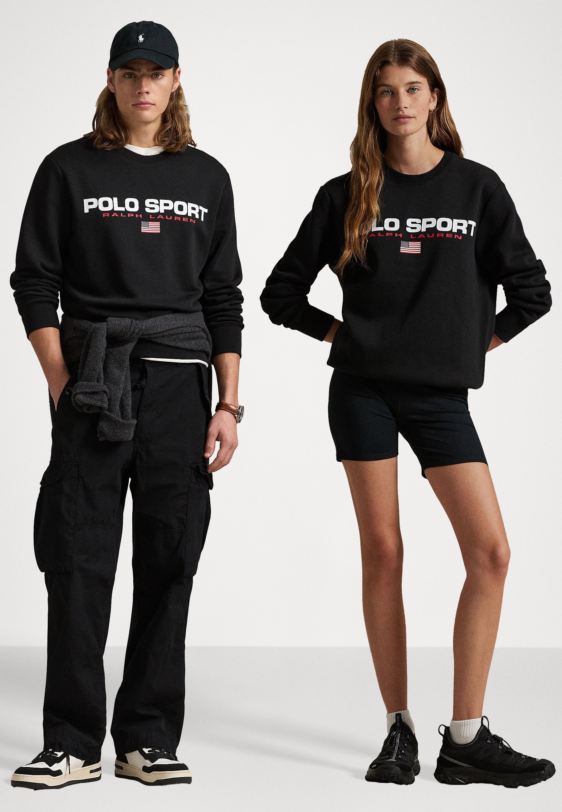 Polo Ralph Lauren POLO SPORT SWEATSHIRT UNISEX - Sweatshirt - zwart/wit