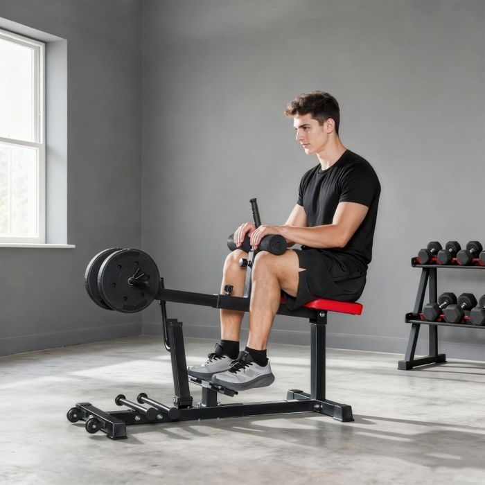 Panca pesi regolabile - Allenamento gambe - 122x59x106 cm
