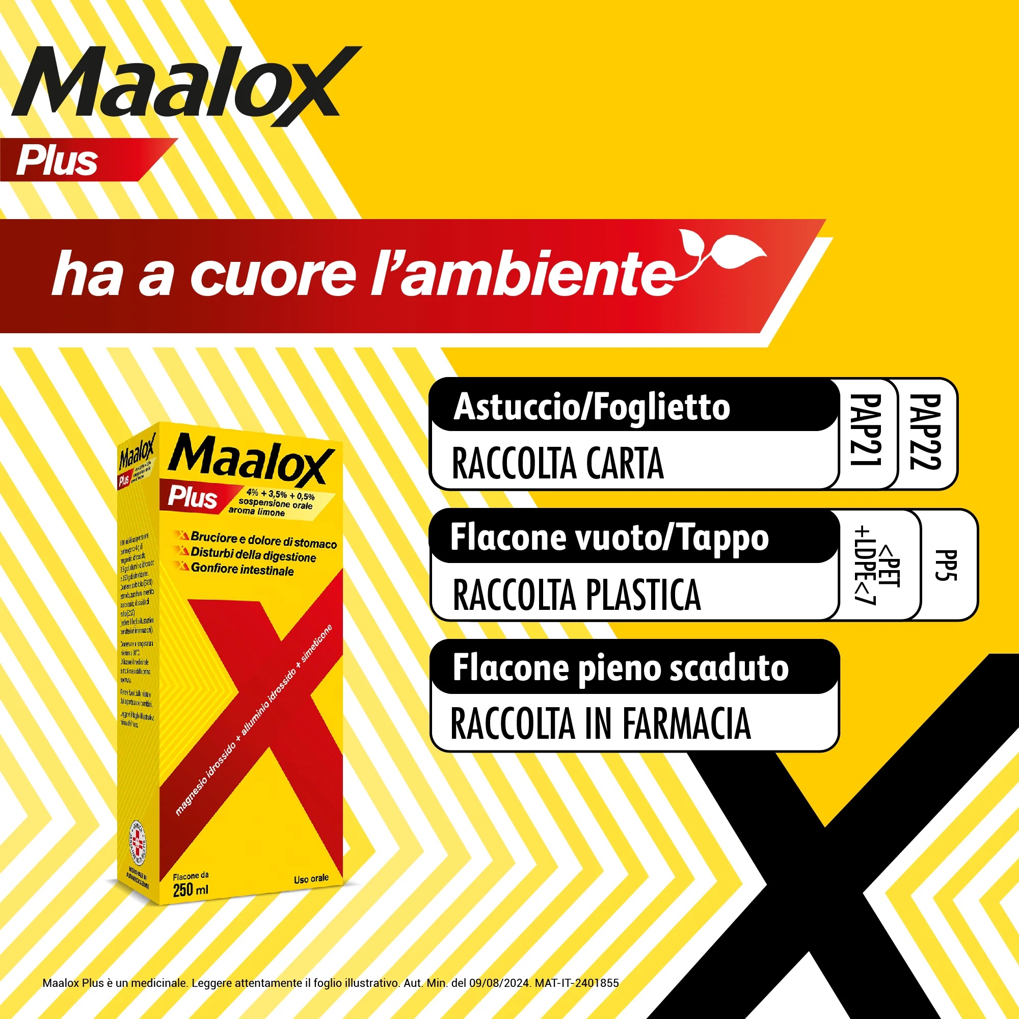 MAALOX Maalox Plus orale suspensie met citroensmaak 250 ml Antacidum