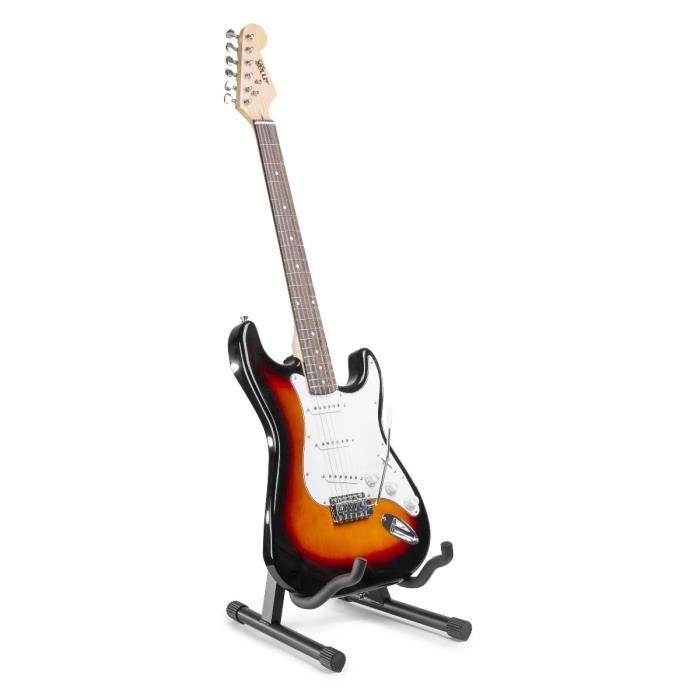 MAX GP20 Vertical Guitar Stand - Black - Foldable Stand - For all guitars