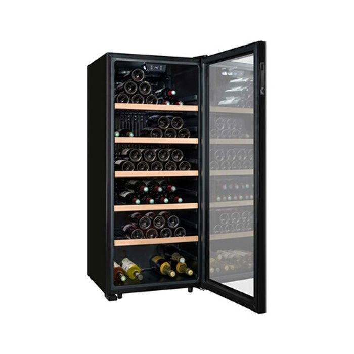 LS117BLACK – Wine cellar – La Sommelière – 121 bottles – 1 zone – 55.0 × 56.5 × 127.7 cm – Energy class G – 37 dB