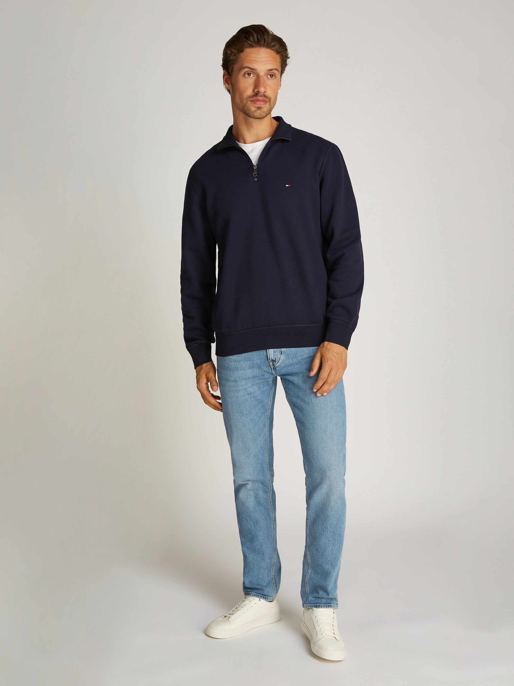 Sweat-shirt Tommy Hilfiger ESSENTIAL ZIP - ciel du désert