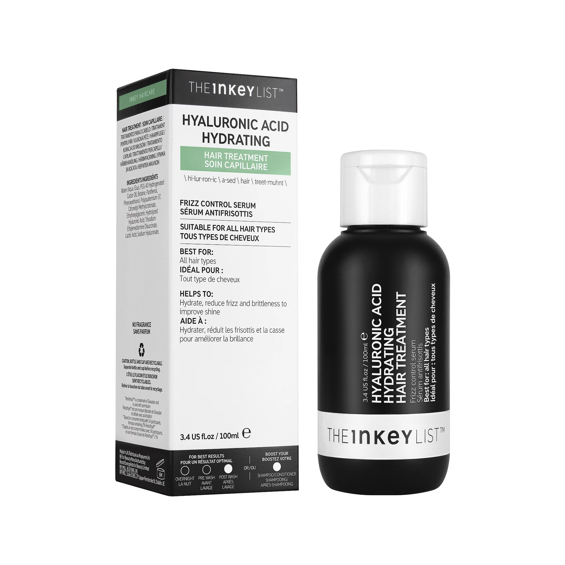 Tratament hidratant pentru păr cu acid hialuronic - Lista INKEY