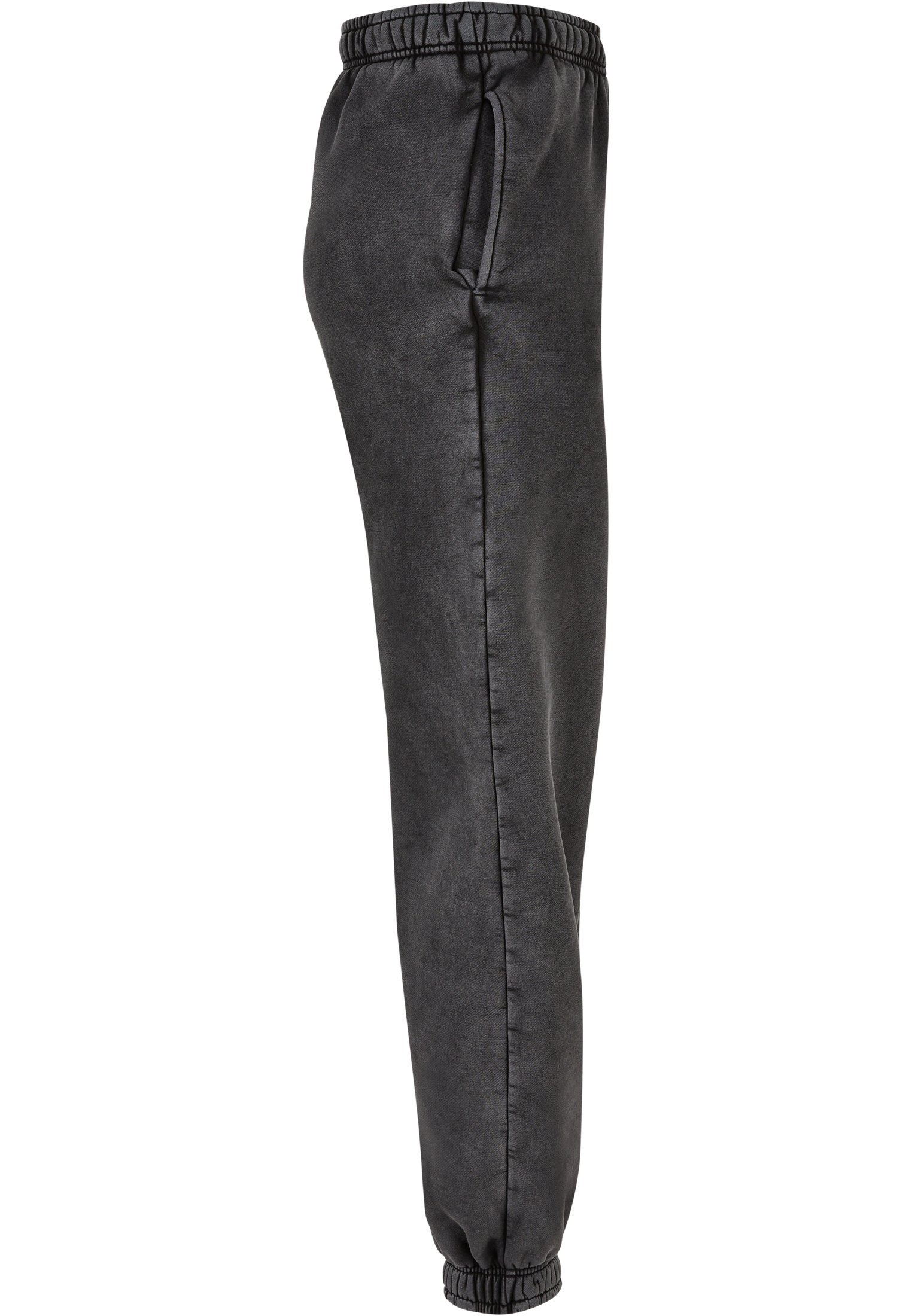 Pantaloni da tuta Urban Classics a vita alta, lavaggio pietra - neri