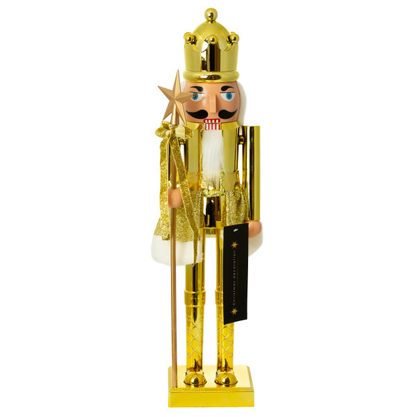 Figurka Dziadek Do Orzechów 60 Cm Boże Narodzenie Złoty