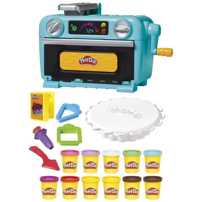 Play-Doh My Pretty Slice of Cake, horno de juguete, accesorios de cocina de juguete y 11 botes de plastilina, para mayores de 3 años.