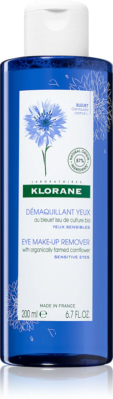 Demaquilante suave para olhos sensíveis Klorane Cornflower