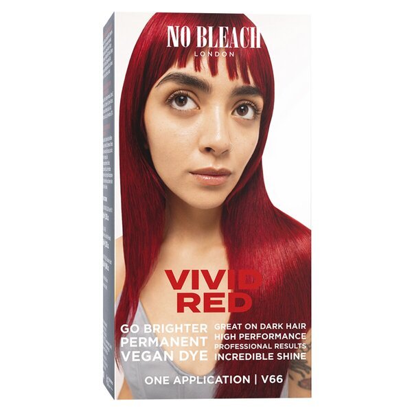 Komplet za trajno farbanje u veganskoj boji No Bleach London Vivid Red