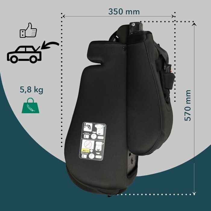 Silla de coche convertible - BAMBISOL - AY570N - Grupo 1/2/3 - Talla única - Negra