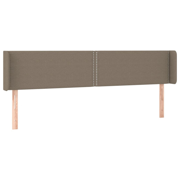 Wezgłowie Taupe 203 x 16 x 78/88 cm Tkanina vidaXL