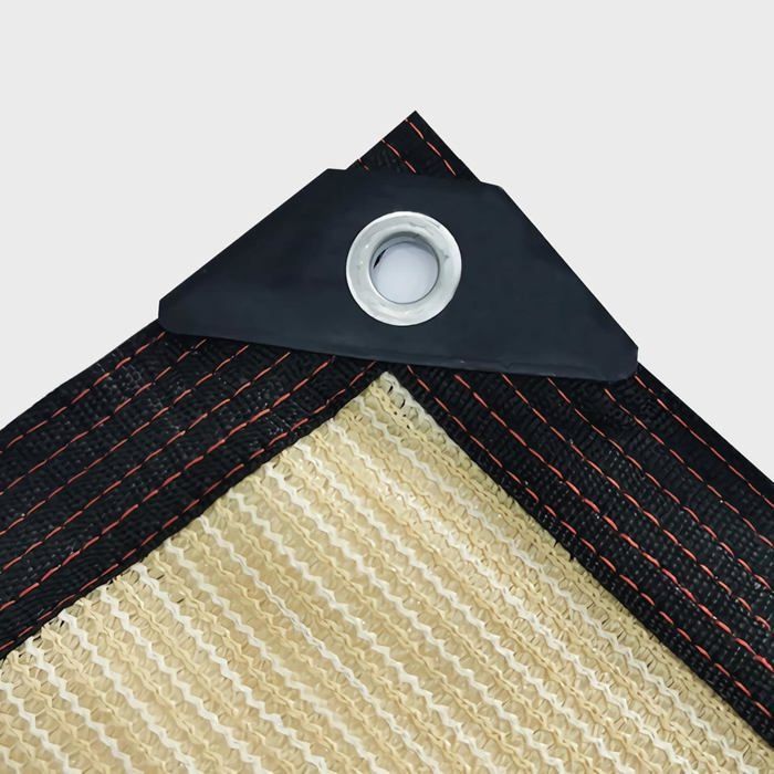 Malla de sombra de HDPE de 3x5 m, resistente a los rayos UV entre un 75 % y un 90 %, color beige - Vela de sombra para exteriores