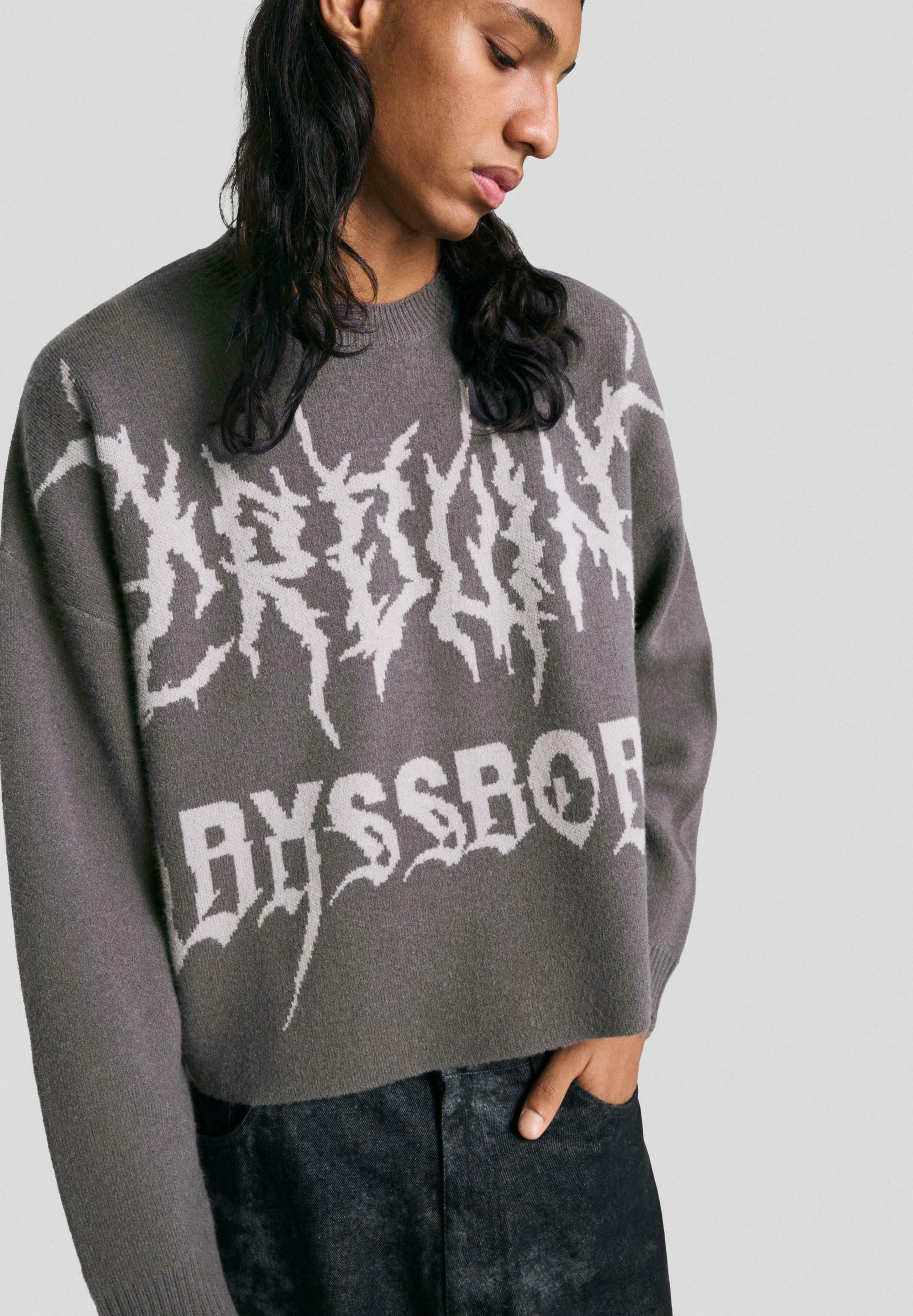 Bershka CROPPED - Maglione - grigio