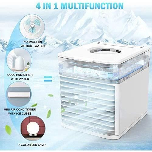 Aire acondicionado portátil NexFan - Mini enfriador de aire - 4 en 1 - 3 velocidades - Purificador de aire