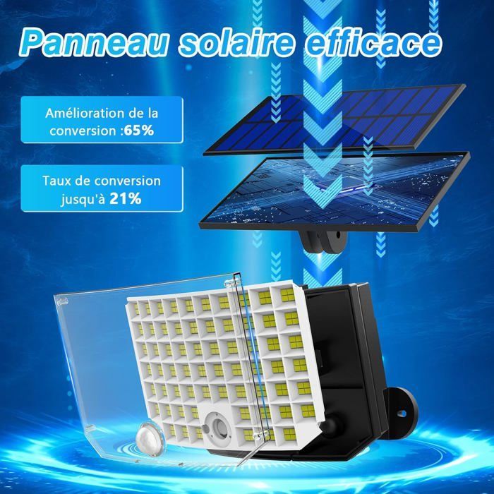 Lámpara solar para exteriores - 256 LED - Paquete de 2 - Sensor de movimiento - 3 modos de iluminación - IP65