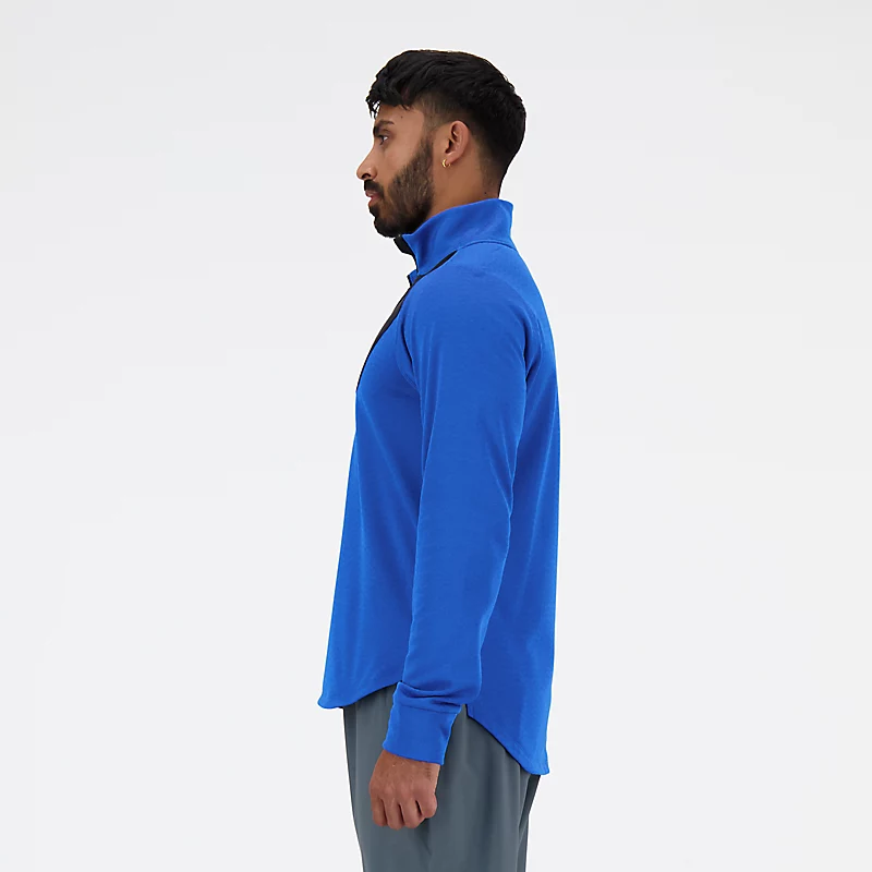 Męska bluza NB Heat Grid Half Zip - NIEBIESKA OASIS HEATHER