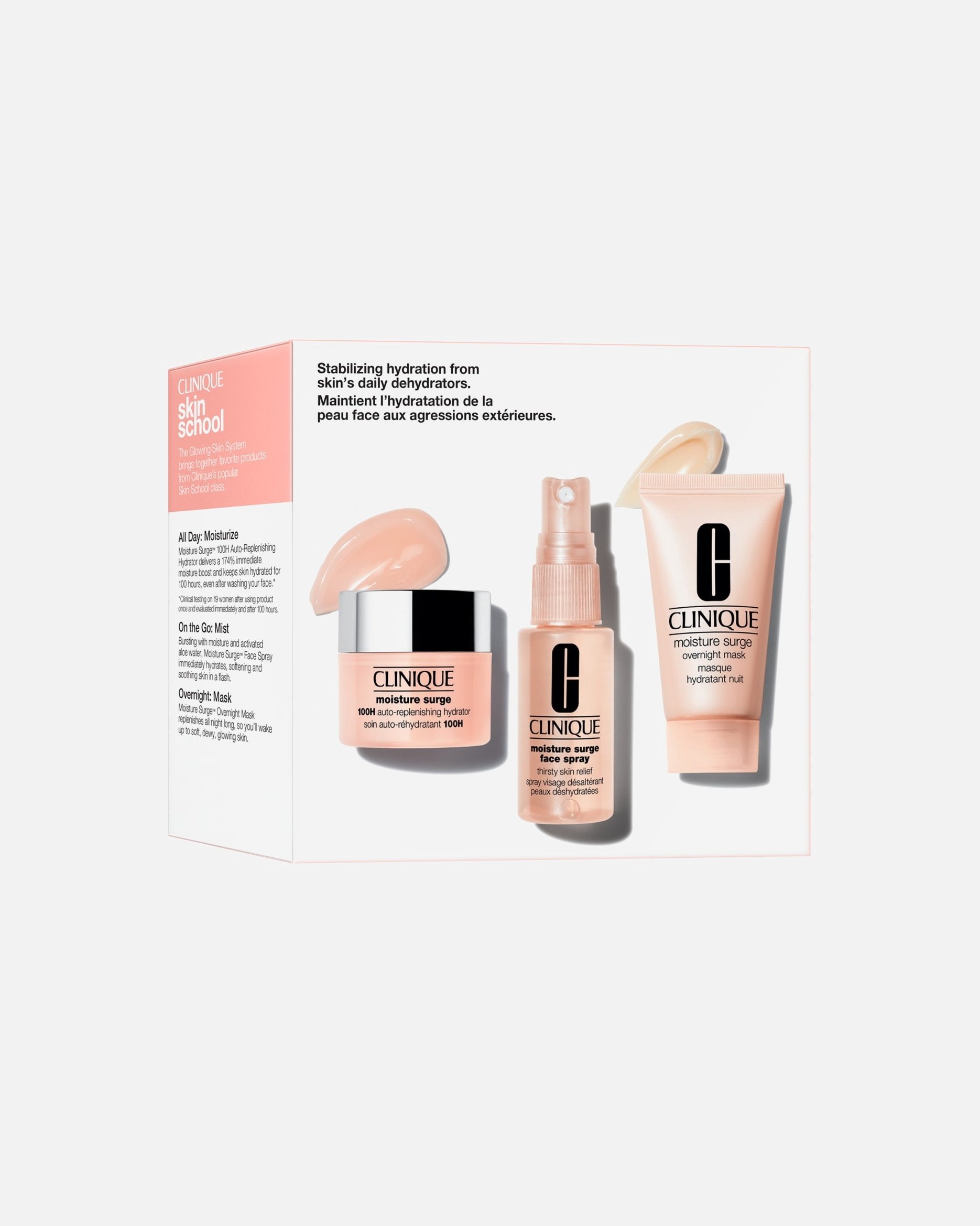 Clinique Moisture Surge™ Glowing Skin Essentials sejas kopšanas komplekts – 1 gab.