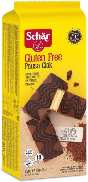 SCHAR Schar Pausa Biskuitkuchen in Kakao, glutenfrei, 10 x 35 g