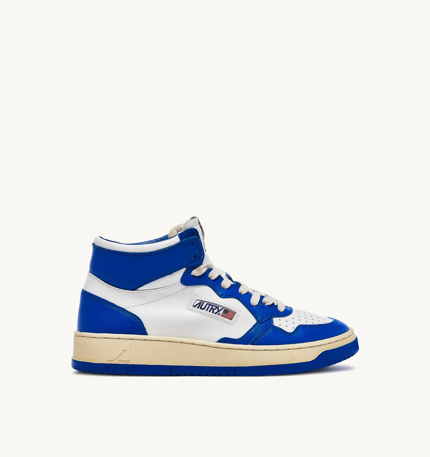 TENIȘTI MEDALIST MID DIN PIELE CU 2 TONURI PRINCE BLUE