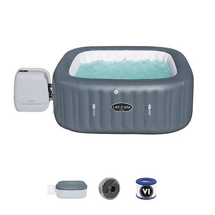 Spa hinchable - BESTWAY - Lay-Z-Spa Hawaii - 180 x 180 x 71 cm - 6 plazas - 140 chorros de aire y 8 chorros de agua