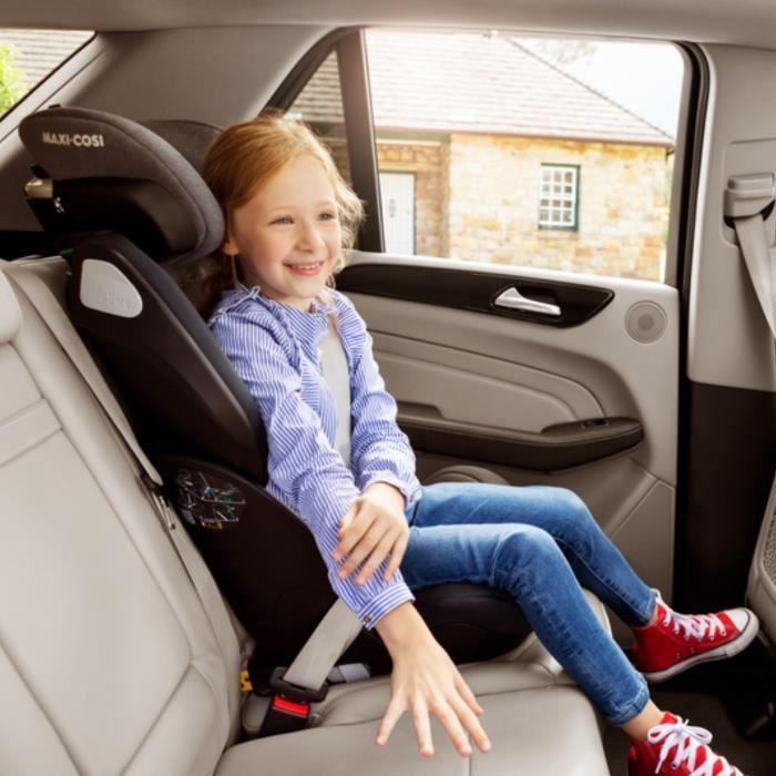 Silla de coche MAXI COSI Kore, Grupo 2/3, i-Size, Isofix, elevador reclinable, 100-150 cm, de 3,5 a 12 años, Negro auténtico