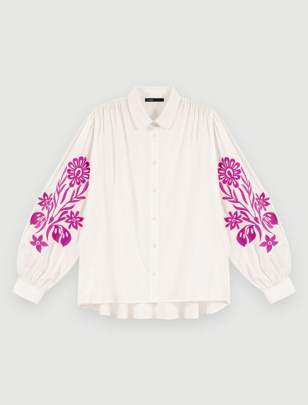 Geborduurd shirt - Wit