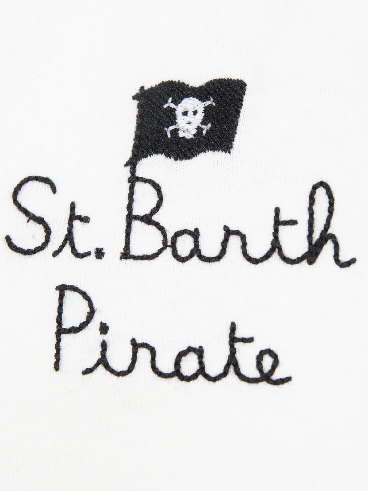 Kinder T-shirt van katoen met Snoopy-print en St. Barth Pira-borduurwerk.