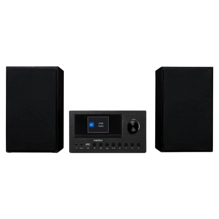 Mini HiFi-systeem - MEDION - DAB/FM internetradio - cd-speler - 2x150W - Zwart