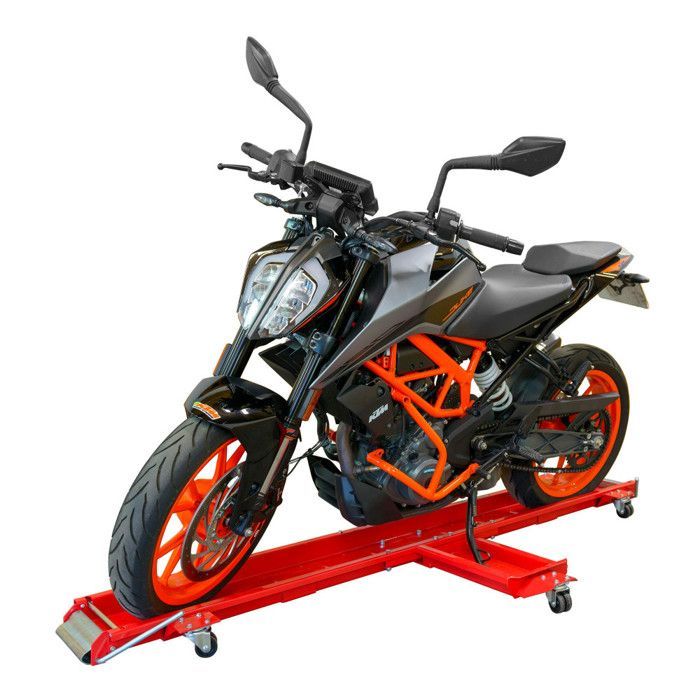 Soporte giratorio para motocicletas - Carro para motocicletas - Transportador de motocicletas para almacenamiento - Riel de almacenamiento - Capacidad de carga 567 kg - Meca24