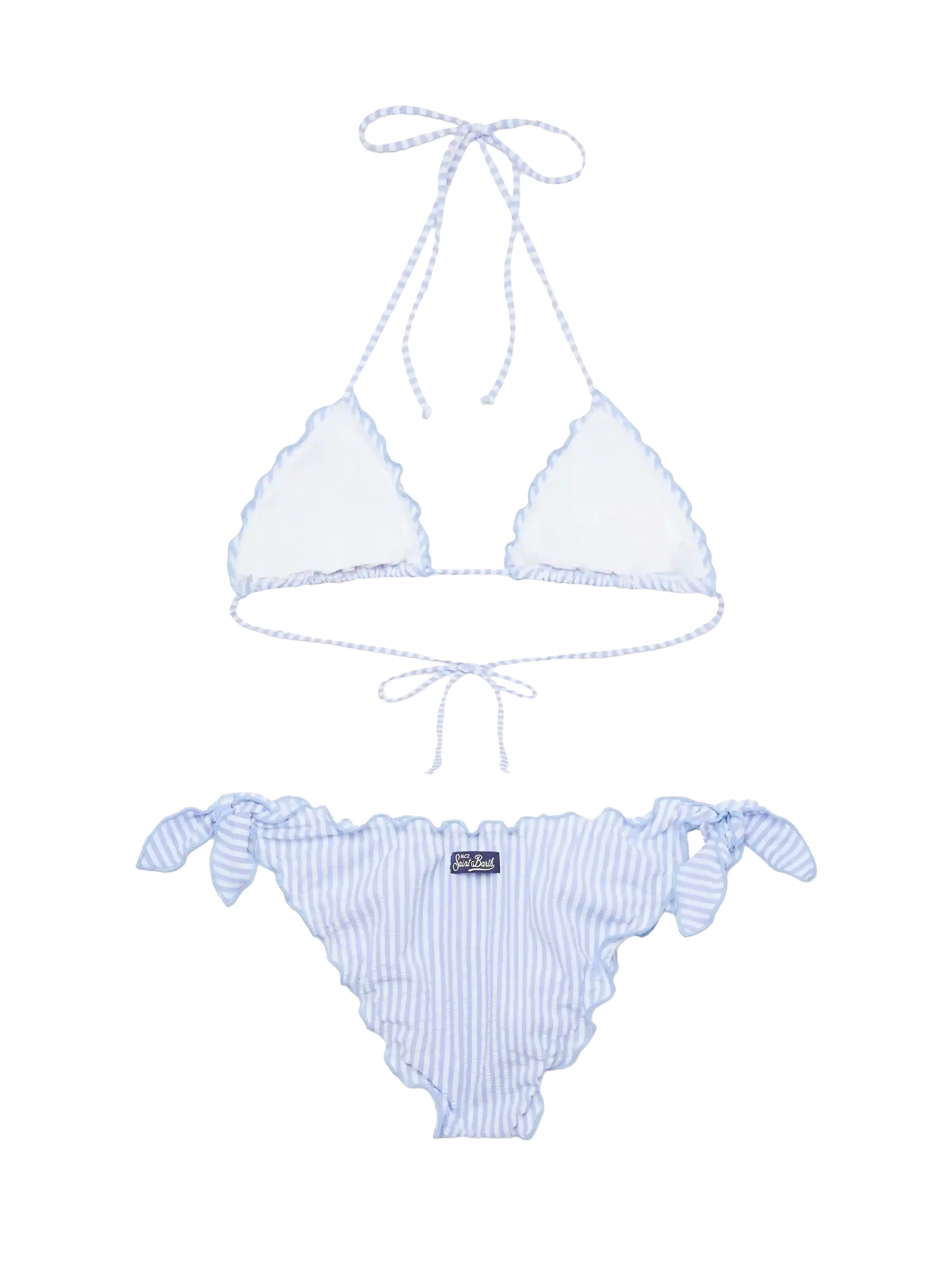 Bikini met triangeltop en klassieke strandslip Boogschutter-Maan in zee