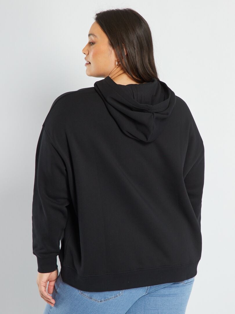 Moletom com capuz e bolso canguru - Preto